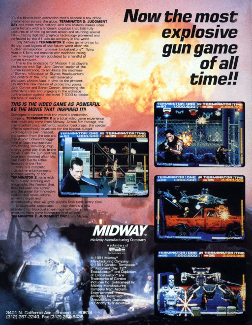 Terminator 2 - Judgment Day (rev LA3 03-27-92) Game Cover